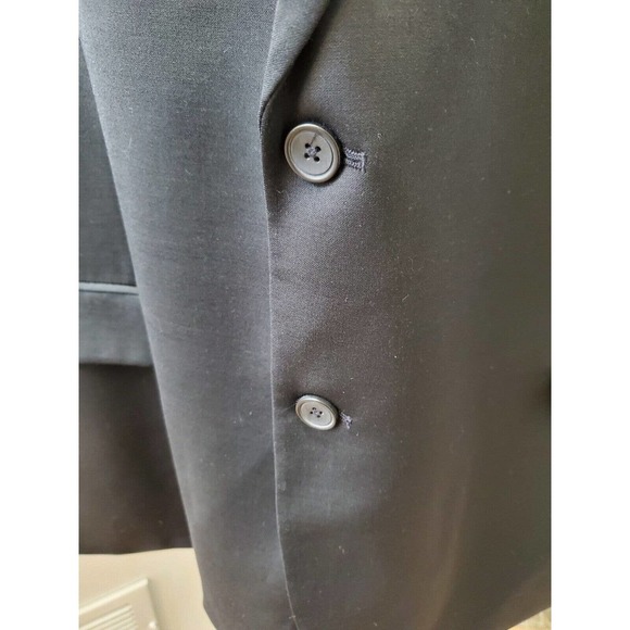 Awearness Kenneth Cole Solid Blue Wool Single Breasted Two Buttons Blazer 54L - Picture 4 of 12